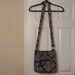 Vera Bradley cross-body bag with matching wallet.